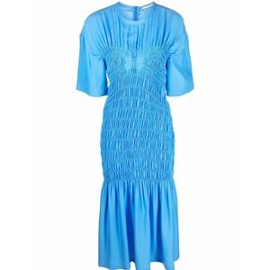 Stella McCartney elasticated blue dress